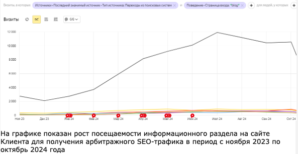 Результаты кейса - Получение арбитражного SEO-трафика для B2B: как попасть в топ поисковых систем